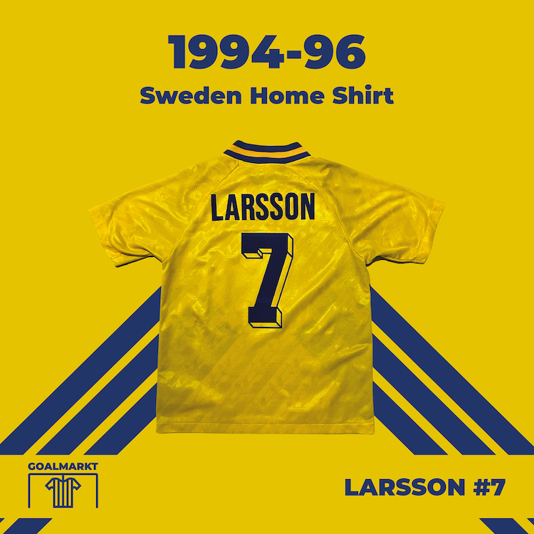1994-96 Sweden Home Shirt Larsson #7 M