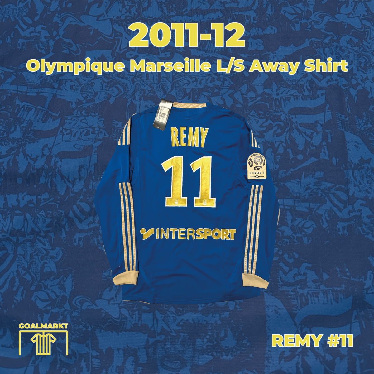 2011-12 Olympique Marseille L/S Away Shirt Remy #11 M