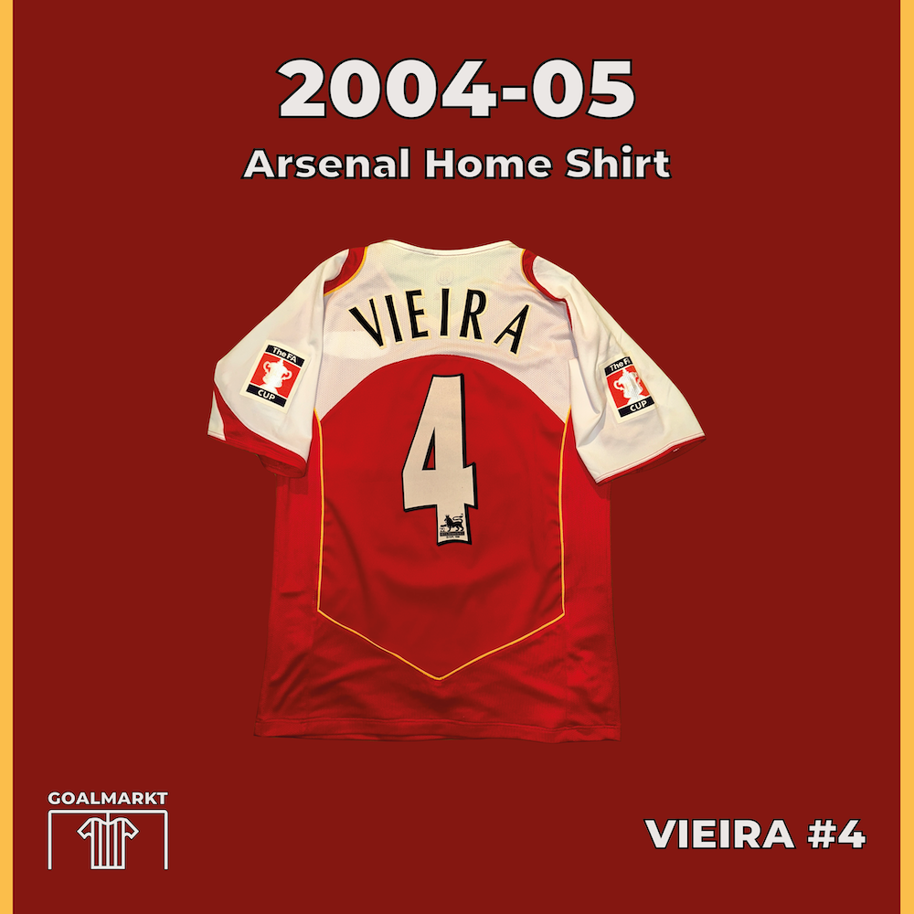 2004-05 Arsenal Home Shirt Vieira #4 S