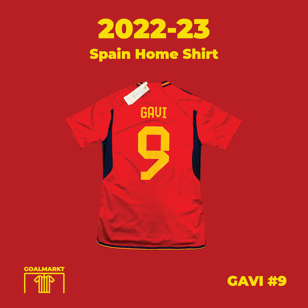 2022-23 Spain Home Shirt Gavi #9 M