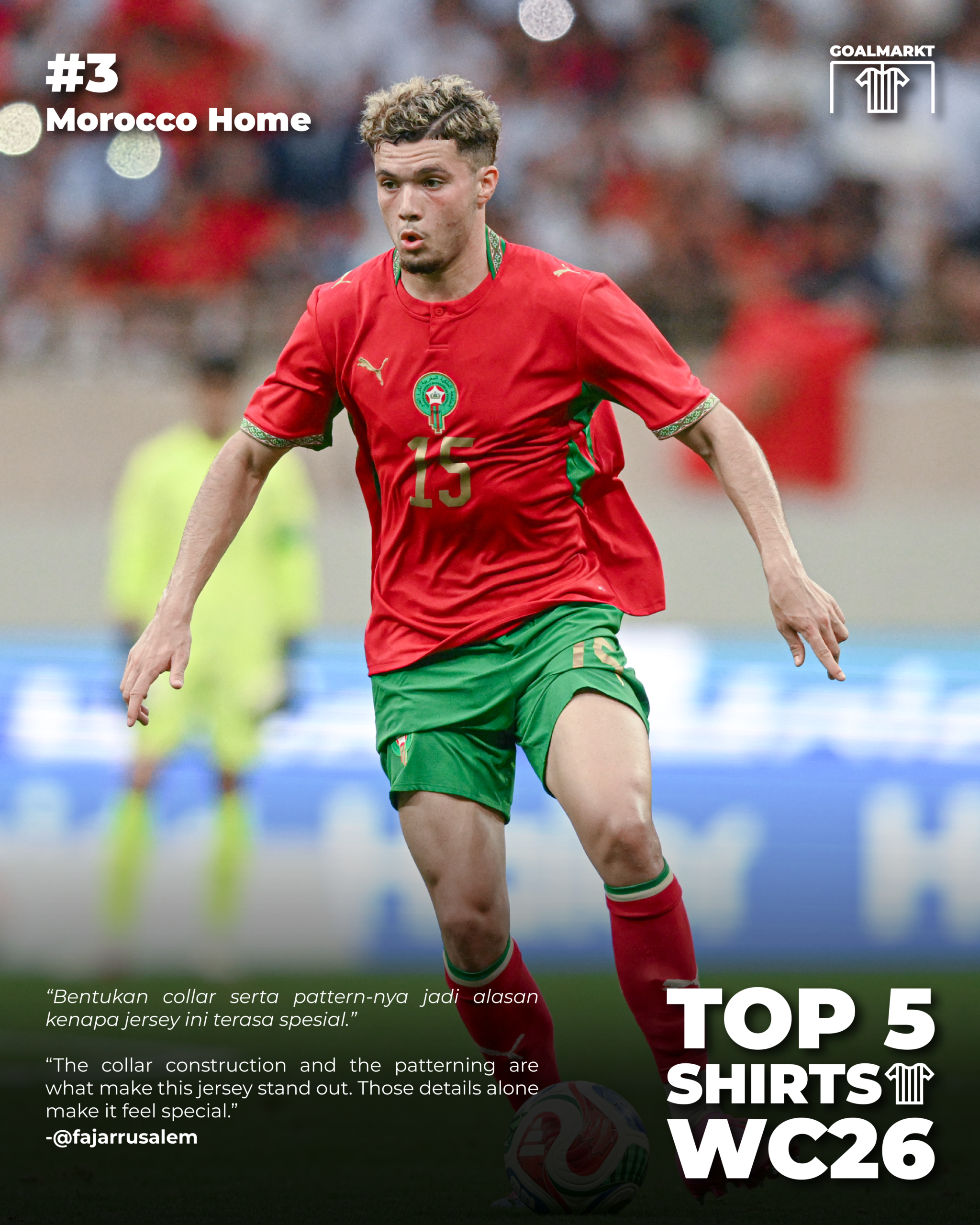 Morocco Home Puma WC26 - Top 5 Shirts by @fajarrusalem
