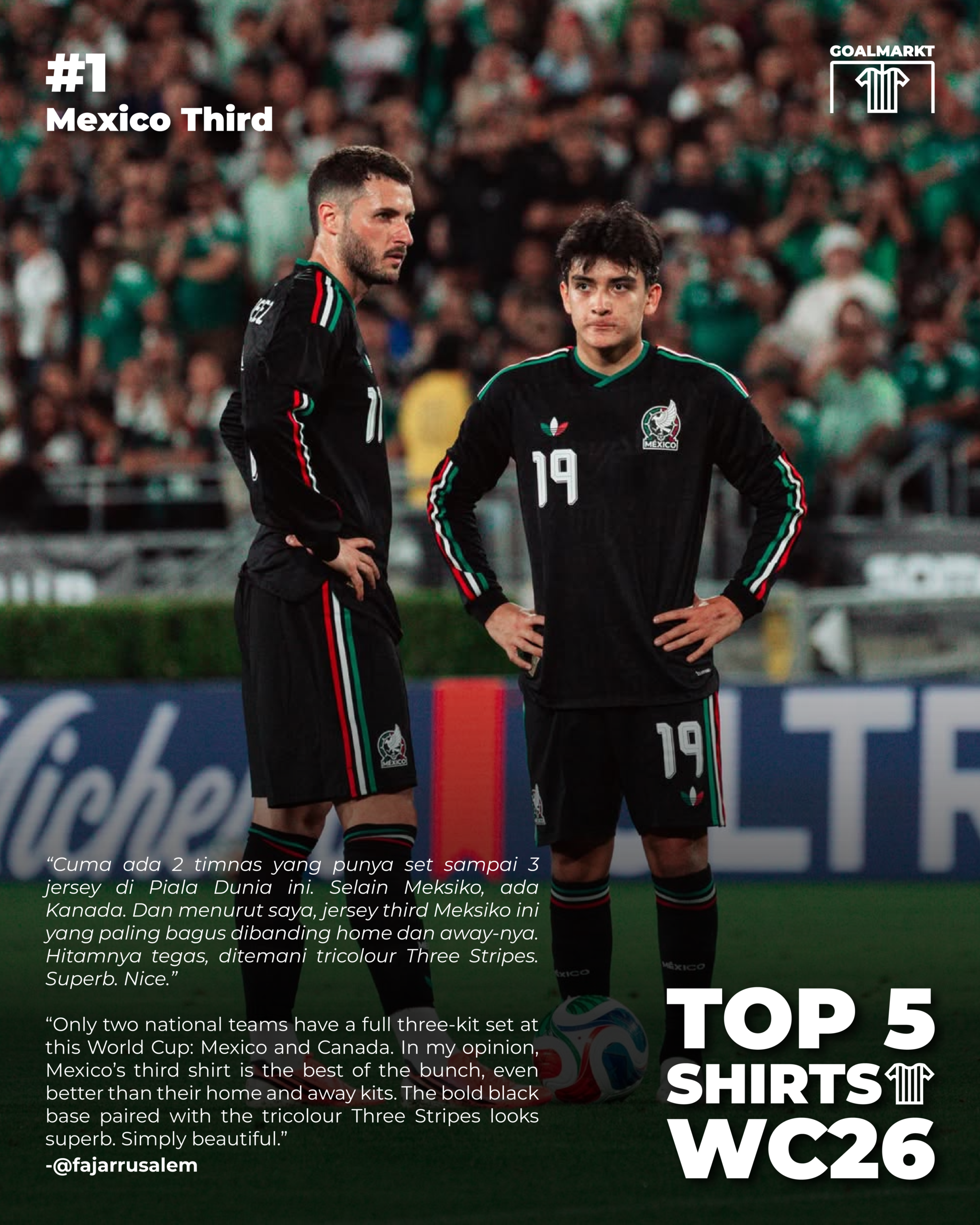 Mexico Third Adidas WC26 - Top 5 Shirts by @fajarrusalem