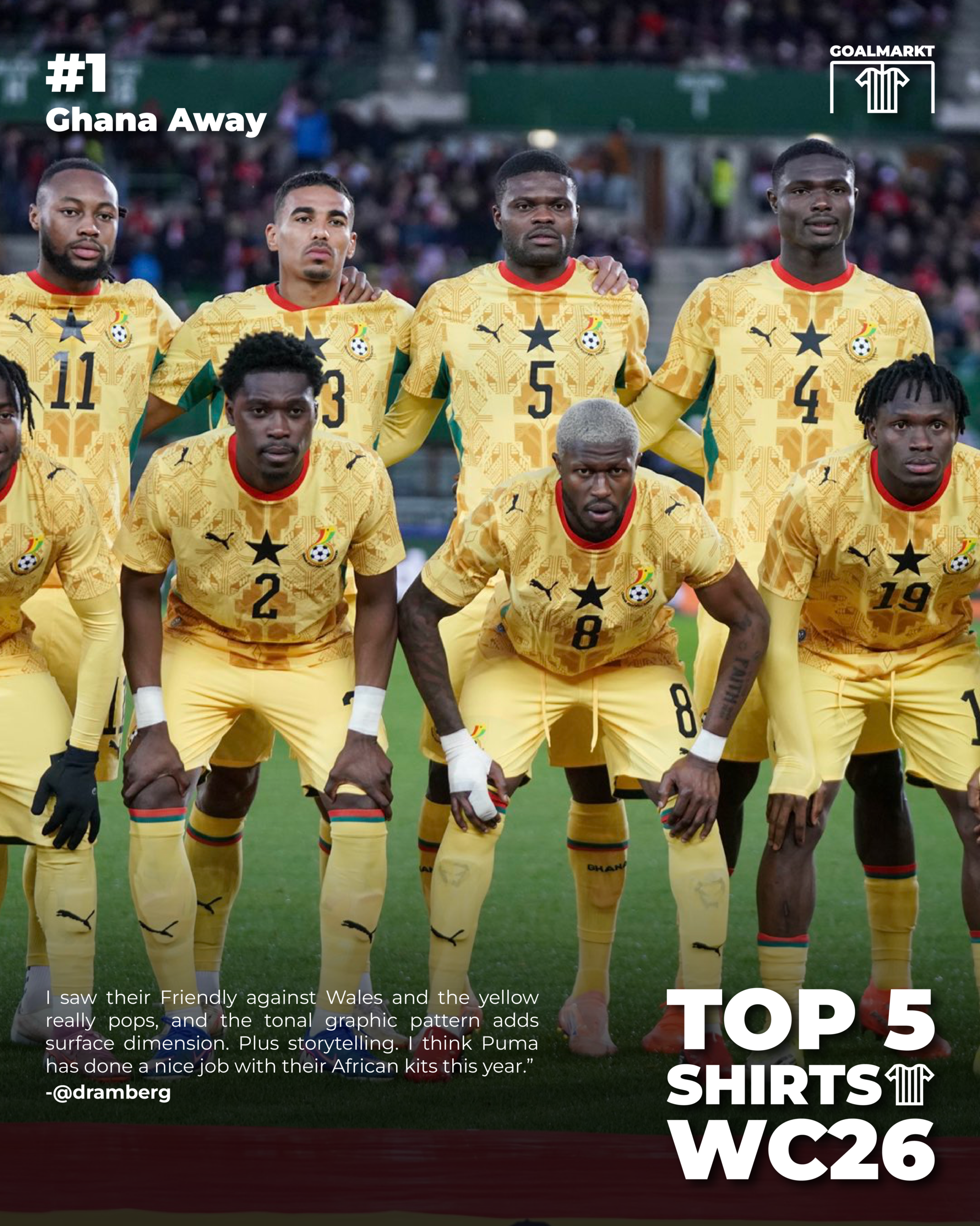 Ghana Away Puma WC26 - Top 5 Shirts by @dramberg