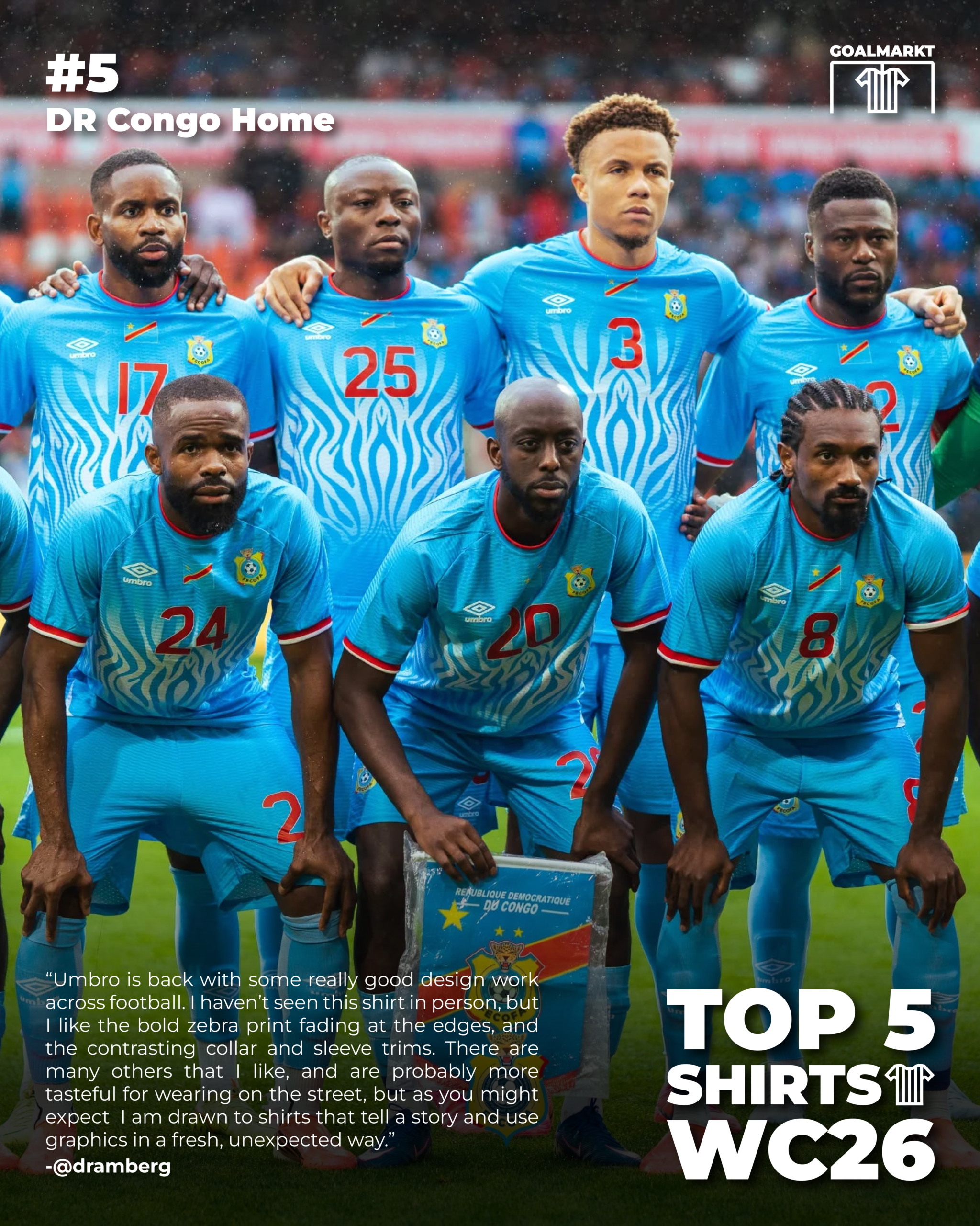 DR Congo Home Umbro WC26 - Top 5 Shirts by @dramberg