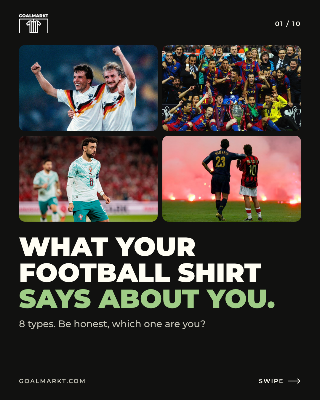 What your football shirt says about you: 8 types of football shirt fans by Goalmarkt